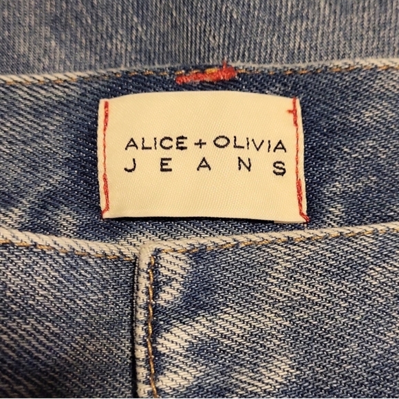 Alice + Olivia Cay Baggy Cargo Jean's in Brea Blue 26, NWT HTF - Picture 10 of 14
